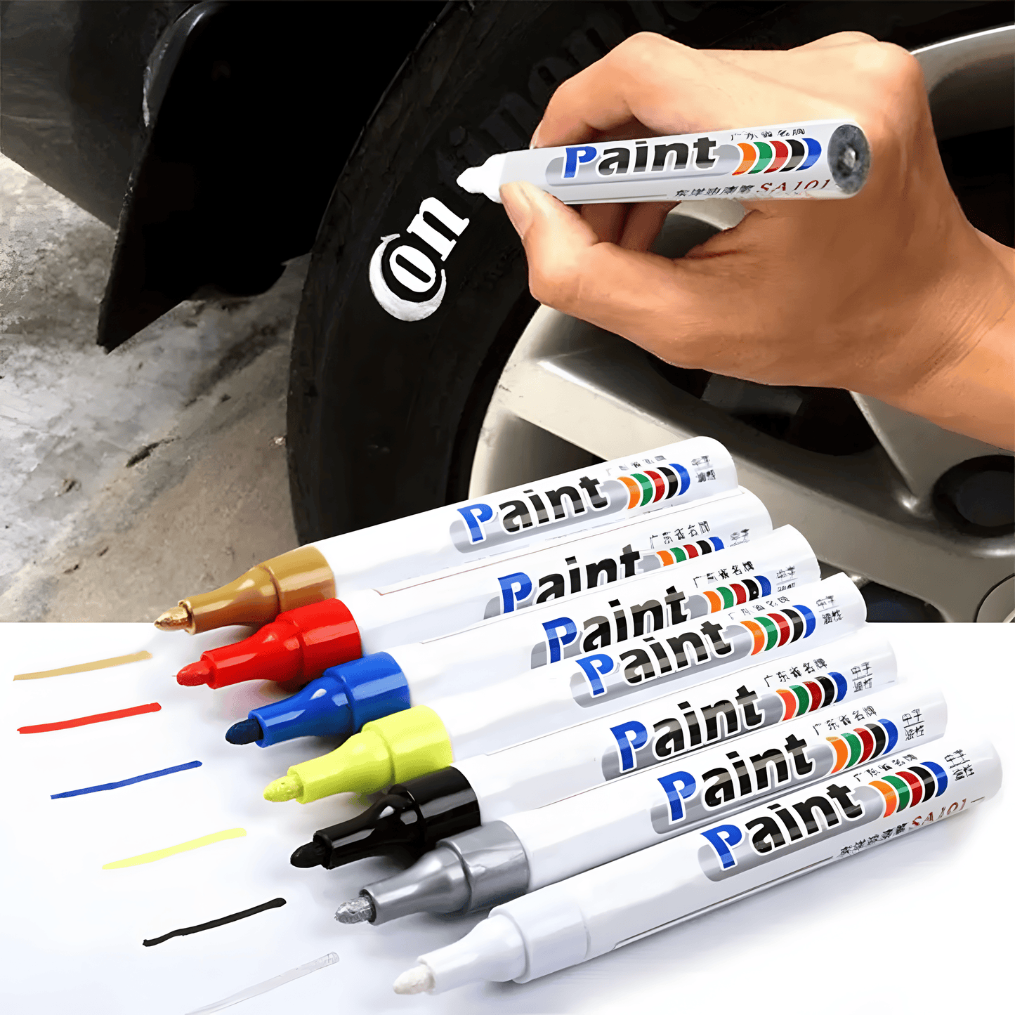 Tire Lettering Paint Pen – Waterproof & Permanent