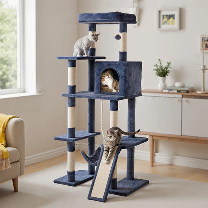 JHK Multi Level Cat Tree Tower for Indoor Cats Sisal